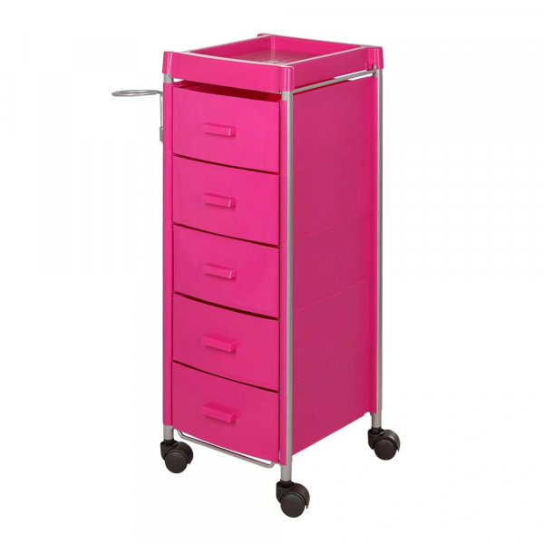 Тележка парикмахерская Глорис-04, розовый