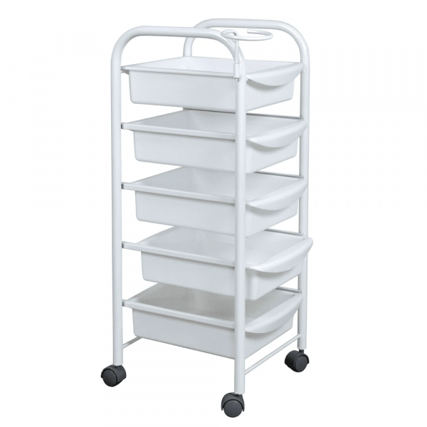 Тележка парикмахерская М-01, каркас белый