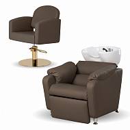 Парикмахерский комплект Амелия (кресло+мойка) Парикмахерский комплект Амелия (кресло+мойка)