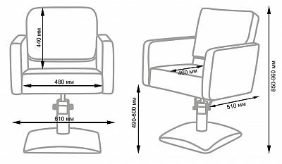 Парикмахерское кресло Одри Декор: вид 15